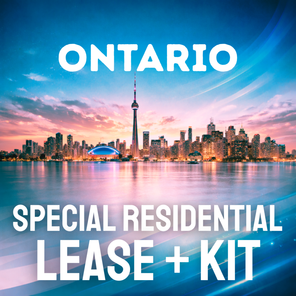 Ontario Special Residential Lease and Protection Kit bundle for non-standard rentals